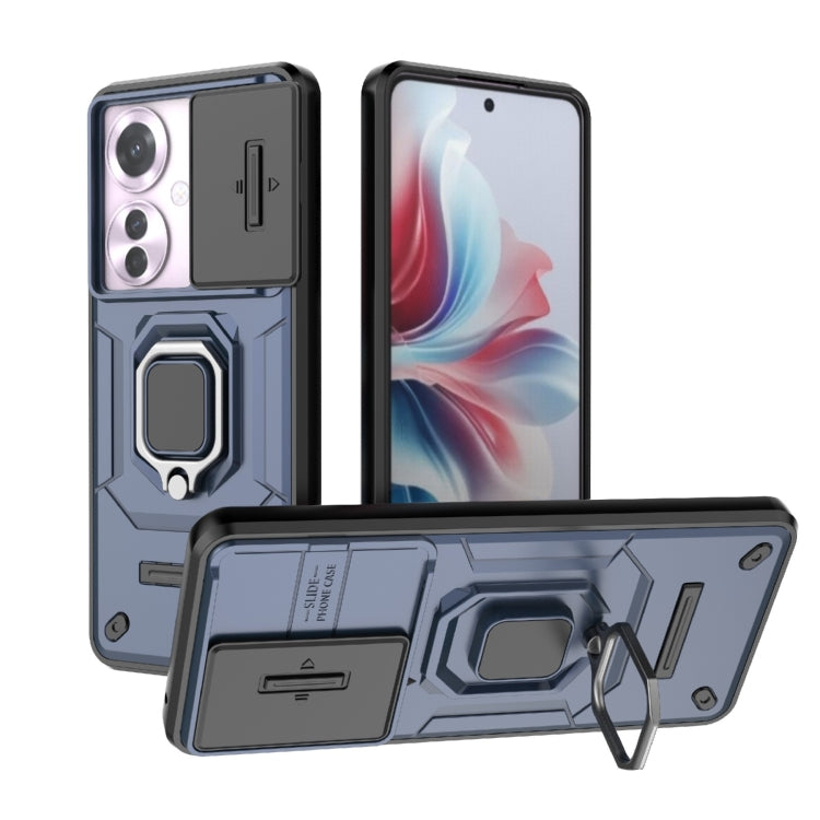 Sliding Camshield TPU + PC Shockproof Phone Case with Holder, For OPPO K13 Turbo 5G, For OPPO Reno13 Pro 5G Global, For OPPO Reno13 5G Global, For OPPO K12x 5G Global, For OPPO A3X 5G, For OPPO Reno12 Pro Global, For OPPO Reno12 Global                 ...