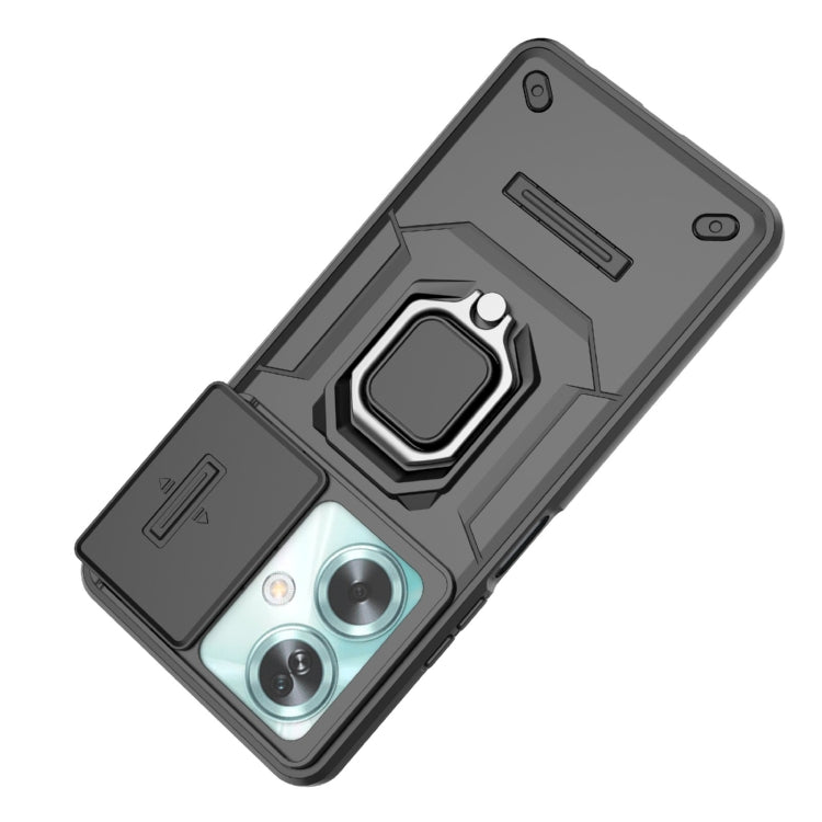 Sliding Camshield TPU + PC Shockproof Phone Case with Holder, For OPPO A79 5G Global