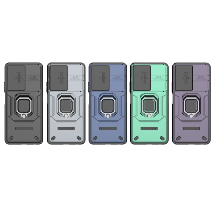 Sliding Camshield TPU + PC Shockproof Phone Case with Holder, For OPPO A79 5G Global