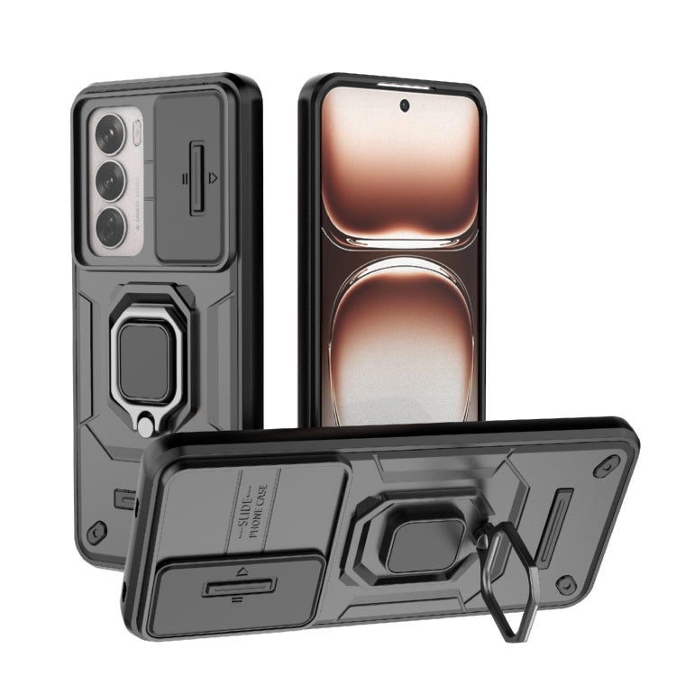 Sliding Camshield TPU + PC Shockproof Phone Case with Holder, For OPPO K13 Turbo 5G, For OPPO Reno13 Pro 5G Global, For OPPO Reno13 5G Global, For OPPO K12x 5G Global, For OPPO A3X 5G, For OPPO Reno12 Pro Global, For OPPO Reno12 Global                 ...