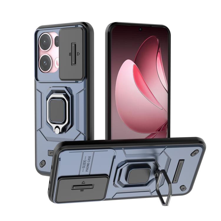 Sliding Camshield TPU + PC Shockproof Phone Case with Holder, For OPPO K13 Turbo 5G, For OPPO Reno13 Pro 5G Global, For OPPO Reno13 5G Global, For OPPO K12x 5G Global, For OPPO A3X 5G, For OPPO Reno12 Pro Global, For OPPO Reno12 Global                 ...