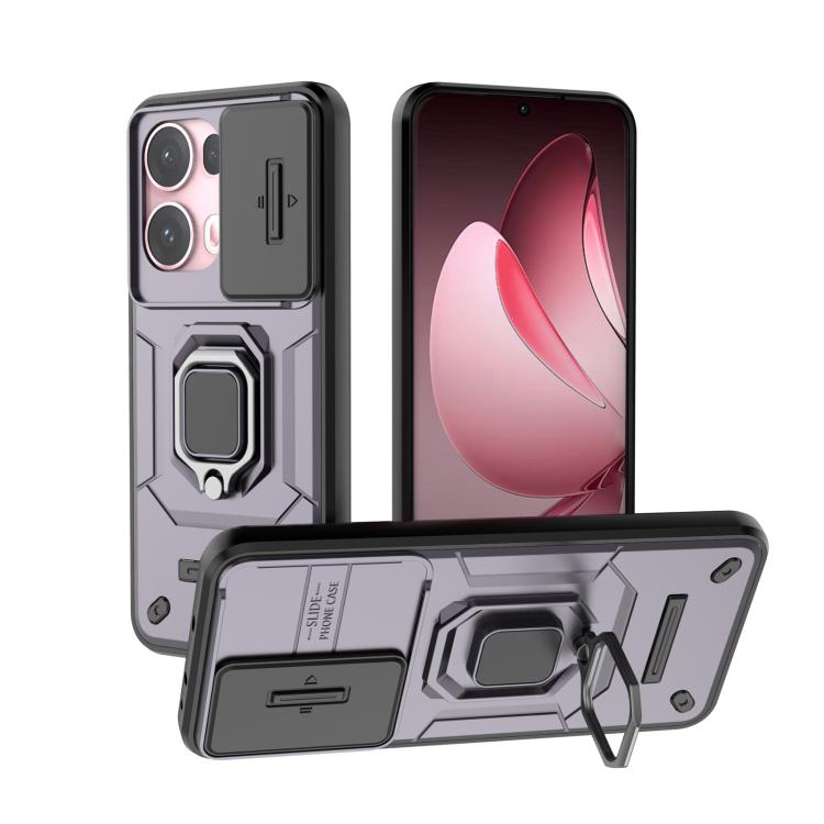Sliding Camshield TPU + PC Shockproof Phone Case with Holder, For OPPO K13 Turbo 5G, For OPPO Reno13 Pro 5G Global, For OPPO Reno13 5G Global, For OPPO K12x 5G Global, For OPPO A3X 5G, For OPPO Reno12 Pro Global, For OPPO Reno12 Global                 ...