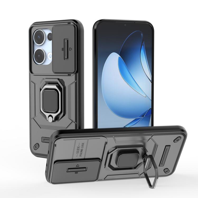Sliding Camshield TPU + PC Shockproof Phone Case with Holder, For OPPO K13 Turbo 5G, For OPPO Reno13 Pro 5G Global, For OPPO Reno13 5G Global, For OPPO K12x 5G Global, For OPPO A3X 5G, For OPPO Reno12 Pro Global, For OPPO Reno12 Global                 ...
