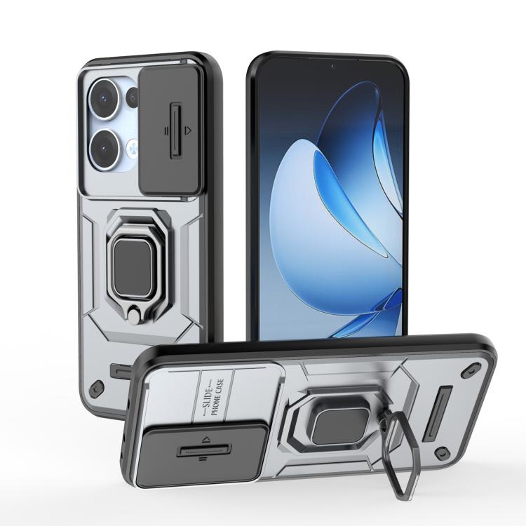 Sliding Camshield TPU + PC Shockproof Phone Case with Holder, For OPPO K13 Turbo 5G, For OPPO Reno13 Pro 5G Global, For OPPO Reno13 5G Global, For OPPO K12x 5G Global, For OPPO A3X 5G, For OPPO Reno12 Pro Global, For OPPO Reno12 Global                 ...