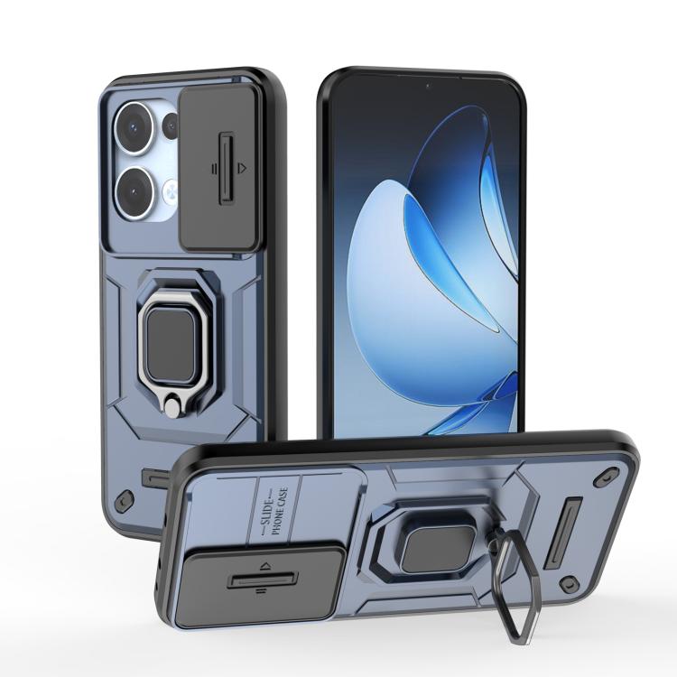 Sliding Camshield TPU + PC Shockproof Phone Case with Holder, For OPPO K13 Turbo 5G, For OPPO Reno13 Pro 5G Global, For OPPO Reno13 5G Global, For OPPO K12x 5G Global, For OPPO A3X 5G, For OPPO Reno12 Pro Global, For OPPO Reno12 Global                 ...