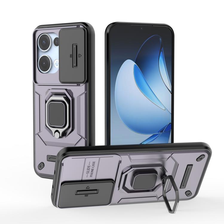 Sliding Camshield TPU + PC Shockproof Phone Case with Holder, For OPPO K13 Turbo 5G, For OPPO Reno13 Pro 5G Global, For OPPO Reno13 5G Global, For OPPO K12x 5G Global, For OPPO A3X 5G, For OPPO Reno12 Pro Global, For OPPO Reno12 Global                 ...