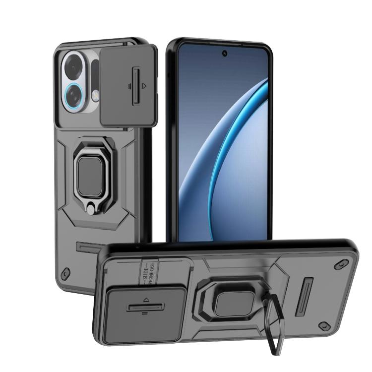 Sliding Camshield TPU + PC Shockproof Phone Case with Holder, For OPPO K13 Turbo 5G, For OPPO Reno13 Pro 5G Global, For OPPO Reno13 5G Global, For OPPO K12x 5G Global, For OPPO A3X 5G, For OPPO Reno12 Pro Global, For OPPO Reno12 Global                 ...