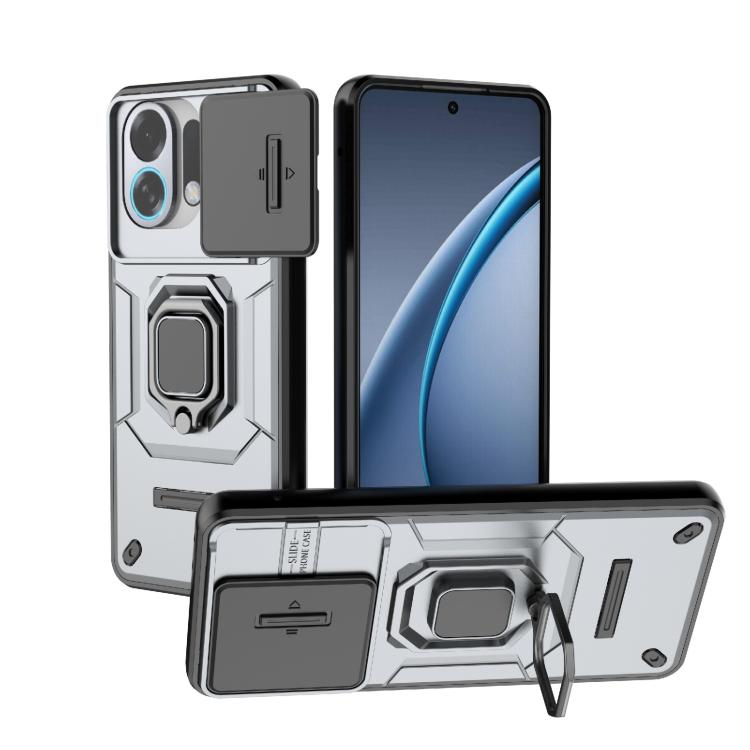 Sliding Camshield TPU + PC Shockproof Phone Case with Holder, For OPPO K13 Turbo 5G, For OPPO Reno13 Pro 5G Global, For OPPO Reno13 5G Global, For OPPO K12x 5G Global, For OPPO A3X 5G, For OPPO Reno12 Pro Global, For OPPO Reno12 Global                 ...