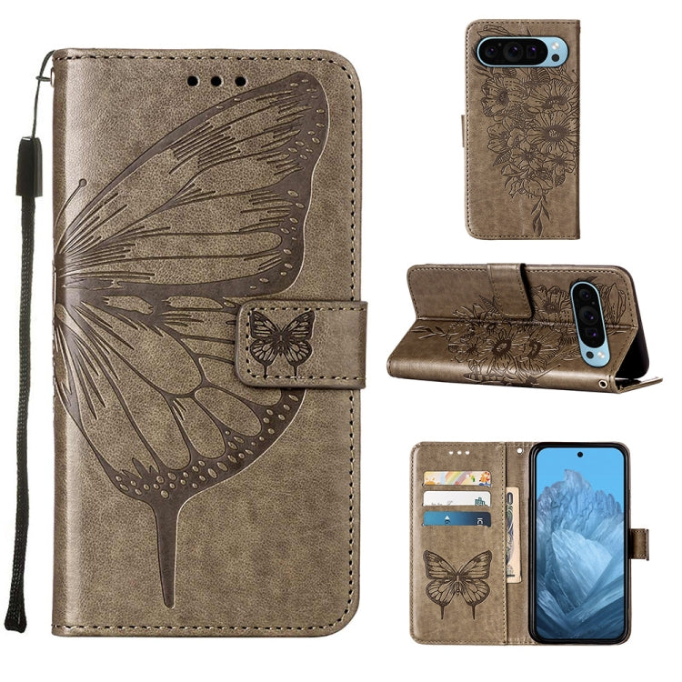 Embossed Butterfly Leather Phone Case, For Google Pixel 9 Pro, For Google Pixel 9, For Google Pixel 8a, For Google Pixel 8 Pro, For Google Pixel 8, For Google Pixel 7a