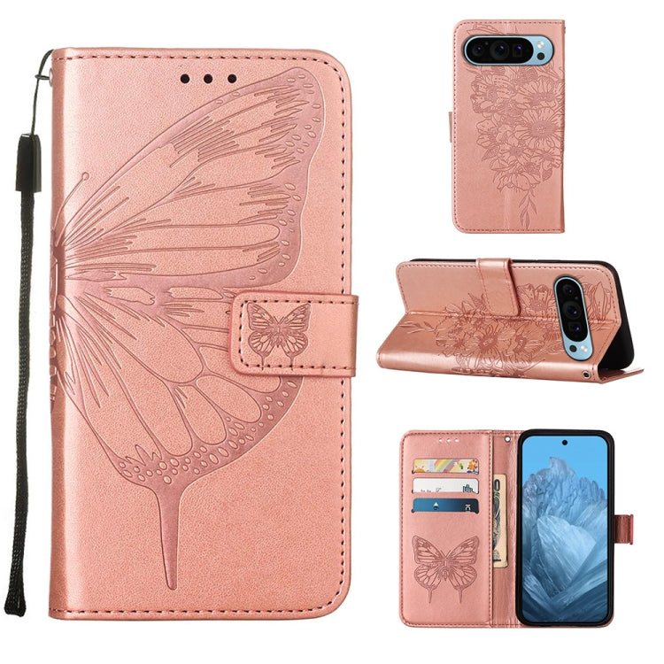 Embossed Butterfly Leather Phone Case, For Google Pixel 9 Pro, For Google Pixel 9, For Google Pixel 8a, For Google Pixel 8 Pro, For Google Pixel 8, For Google Pixel 7a