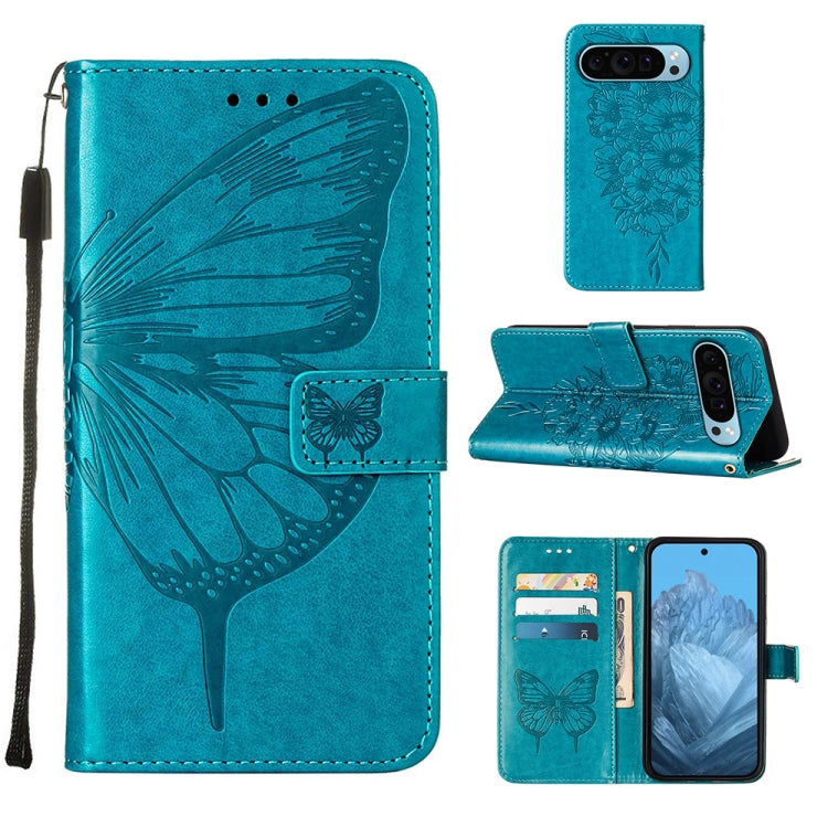 Embossed Butterfly Leather Phone Case, For Google Pixel 9 Pro, For Google Pixel 9, For Google Pixel 8a, For Google Pixel 8 Pro, For Google Pixel 8, For Google Pixel 7a