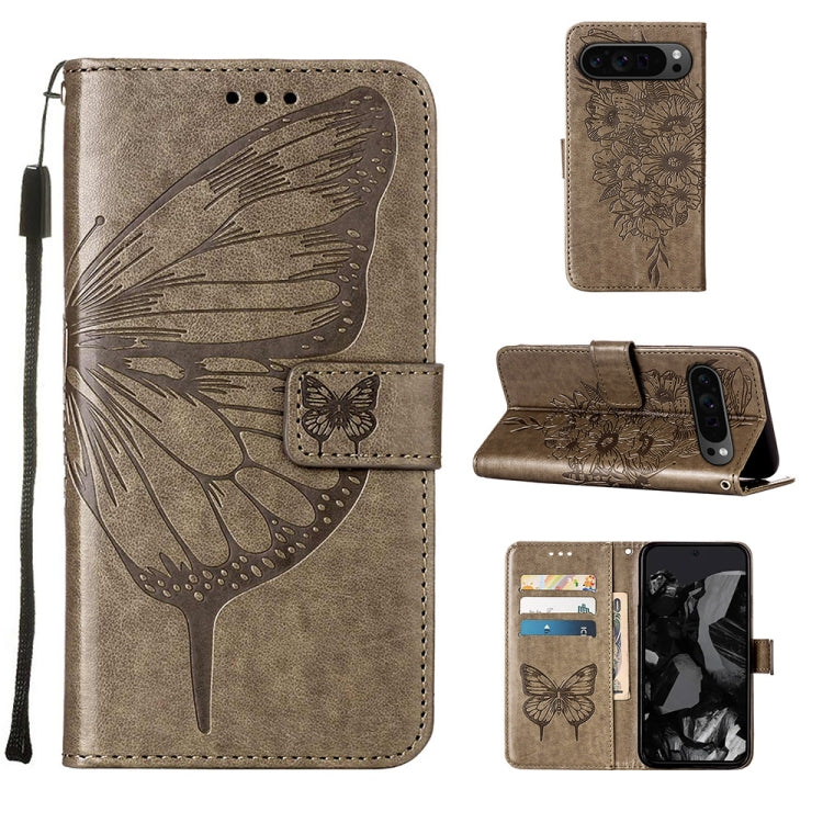 Embossed Butterfly Leather Phone Case, For Google Pixel 9 Pro, For Google Pixel 9, For Google Pixel 8a, For Google Pixel 8 Pro, For Google Pixel 8, For Google Pixel 7a