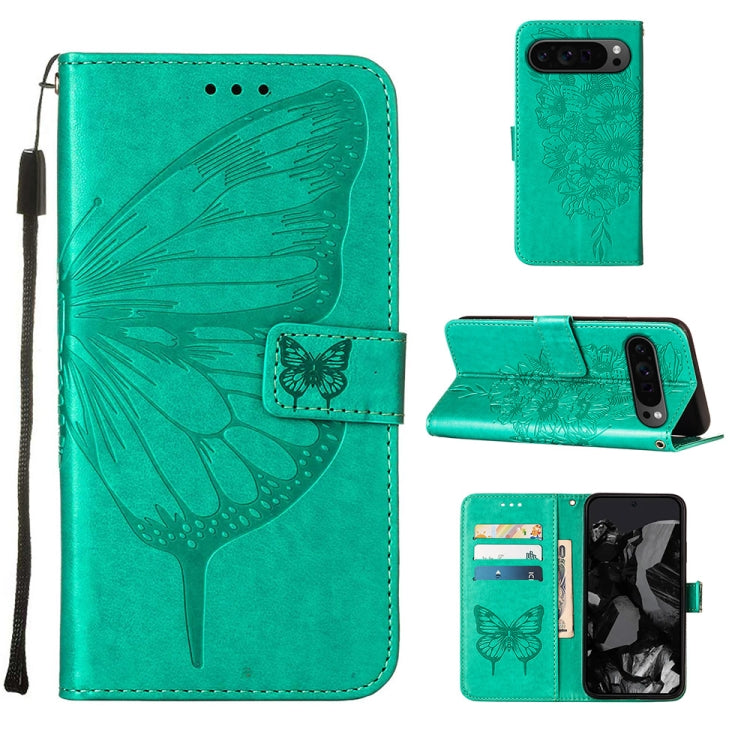 Embossed Butterfly Leather Phone Case, For Google Pixel 9 Pro, For Google Pixel 9, For Google Pixel 8a, For Google Pixel 8 Pro, For Google Pixel 8, For Google Pixel 7a