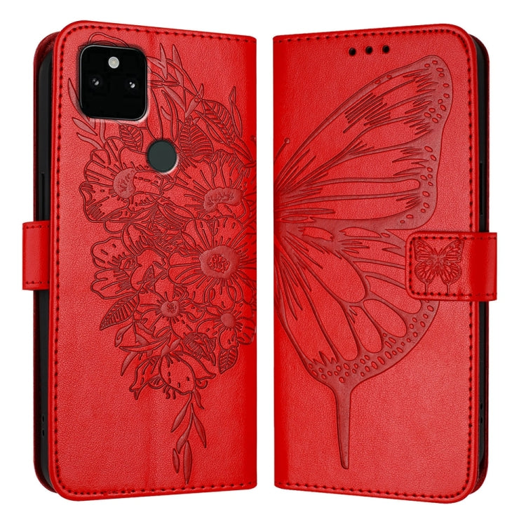 Embossed Butterfly Leather Phone Case, For Google Pixel 7 Pro, For Google Pixel 7, For Google Pixel 6a, For Google Pixel 6 Pro, For Google Pixel 6, For Google Pixel 5a 5G