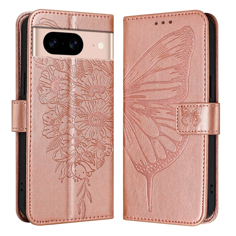 Embossed Butterfly Leather Phone Case, For Google Pixel 9 Pro, For Google Pixel 9, For Google Pixel 8a, For Google Pixel 8 Pro, For Google Pixel 8, For Google Pixel 7a