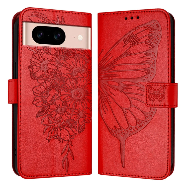 Embossed Butterfly Leather Phone Case, For Google Pixel 9 Pro, For Google Pixel 9, For Google Pixel 8a, For Google Pixel 8 Pro, For Google Pixel 8, For Google Pixel 7a