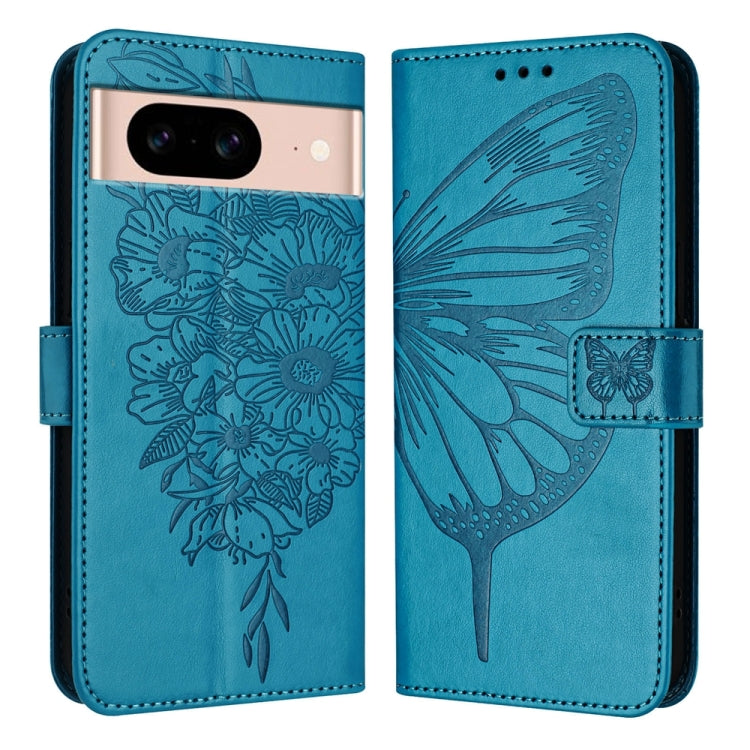 Embossed Butterfly Leather Phone Case, For Google Pixel 9 Pro, For Google Pixel 9, For Google Pixel 8a, For Google Pixel 8 Pro, For Google Pixel 8, For Google Pixel 7a