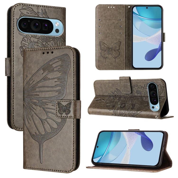 Embossed Butterfly Leather Phone Case, For Google Pixel 11 Pro XL, For Google Pixel 11 Pro / 11, For Google Pixel 10 Pro XL, For Google Pixel 10 / 10 Pro+, For Google Pixel 9a, For Google Pixel 9 Pro XL