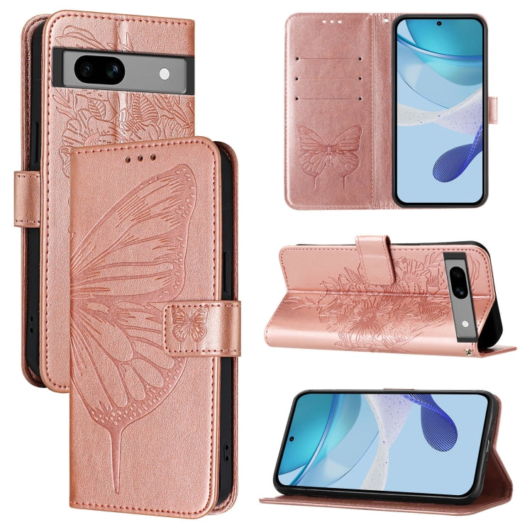 Embossed Butterfly Leather Phone Case, For Google Pixel 9 Pro, For Google Pixel 9, For Google Pixel 8a, For Google Pixel 8 Pro, For Google Pixel 8, For Google Pixel 7a