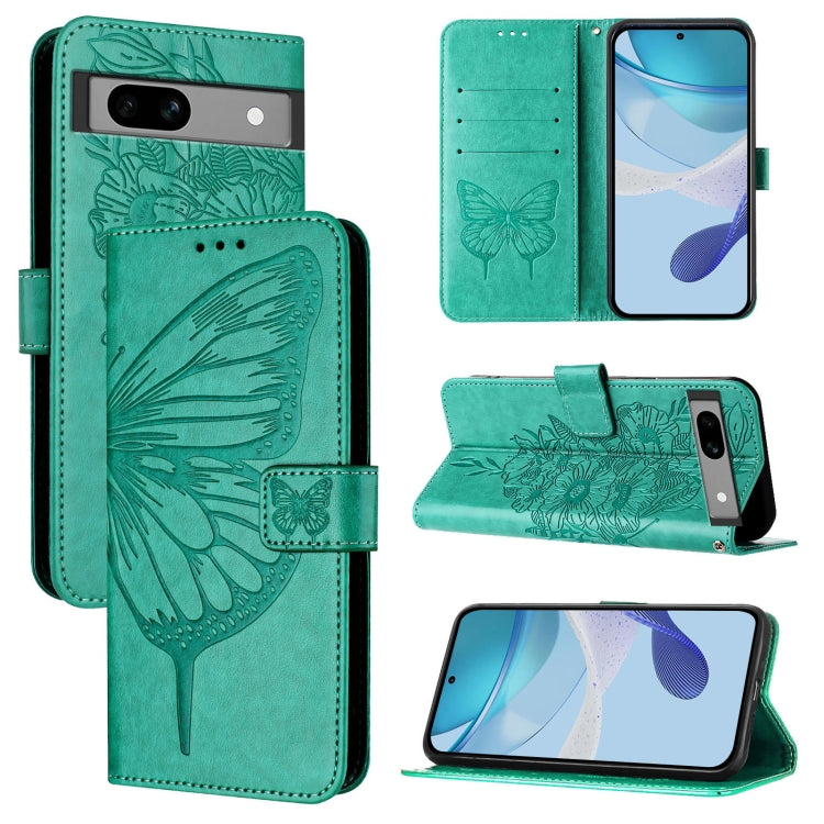 Embossed Butterfly Leather Phone Case, For Google Pixel 9 Pro, For Google Pixel 9, For Google Pixel 8a, For Google Pixel 8 Pro, For Google Pixel 8, For Google Pixel 7a