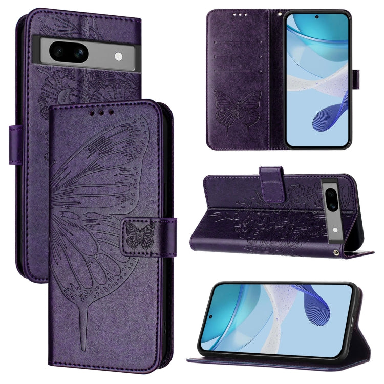 Embossed Butterfly Leather Phone Case, For Google Pixel 9 Pro, For Google Pixel 9, For Google Pixel 8a, For Google Pixel 8 Pro, For Google Pixel 8, For Google Pixel 7a