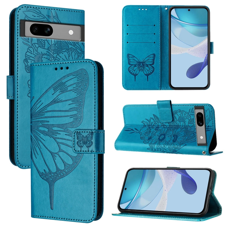 Embossed Butterfly Leather Phone Case, For Google Pixel 9 Pro, For Google Pixel 9, For Google Pixel 8a, For Google Pixel 8 Pro, For Google Pixel 8, For Google Pixel 7a