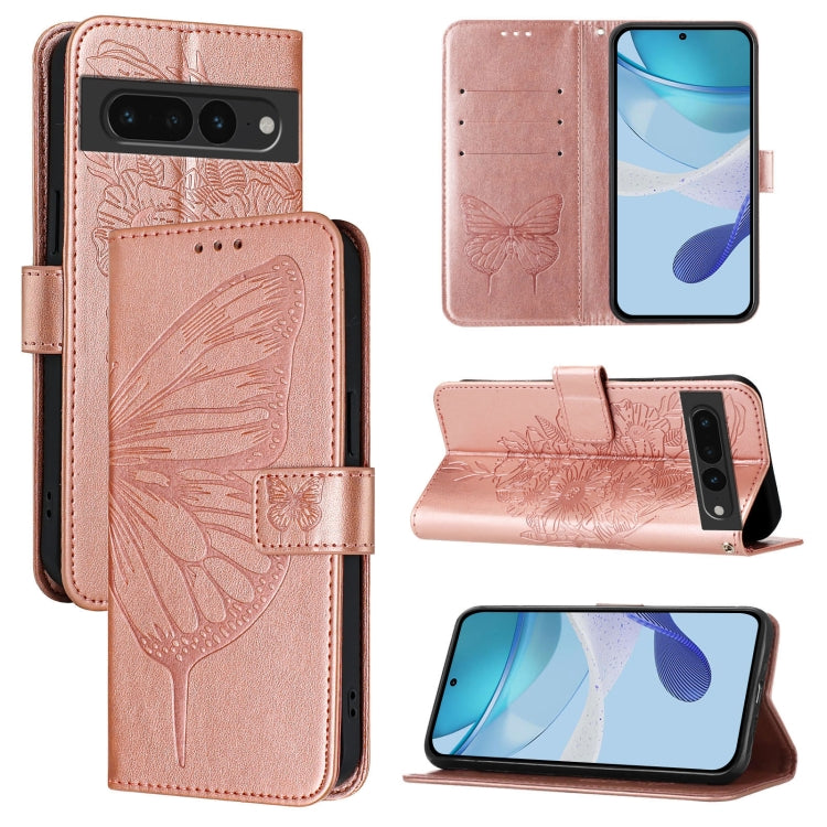 Embossed Butterfly Leather Phone Case, For Google Pixel 7 Pro, For Google Pixel 7, For Google Pixel 6a, For Google Pixel 6 Pro, For Google Pixel 6, For Google Pixel 5a 5G