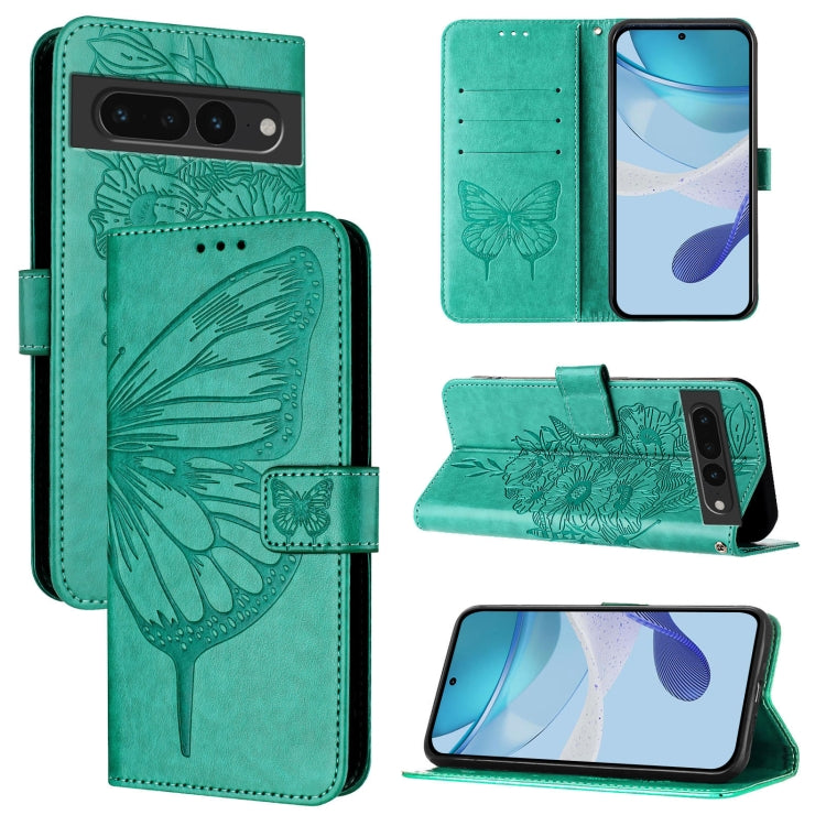 Embossed Butterfly Leather Phone Case, For Google Pixel 7 Pro, For Google Pixel 7, For Google Pixel 6a, For Google Pixel 6 Pro, For Google Pixel 6, For Google Pixel 5a 5G