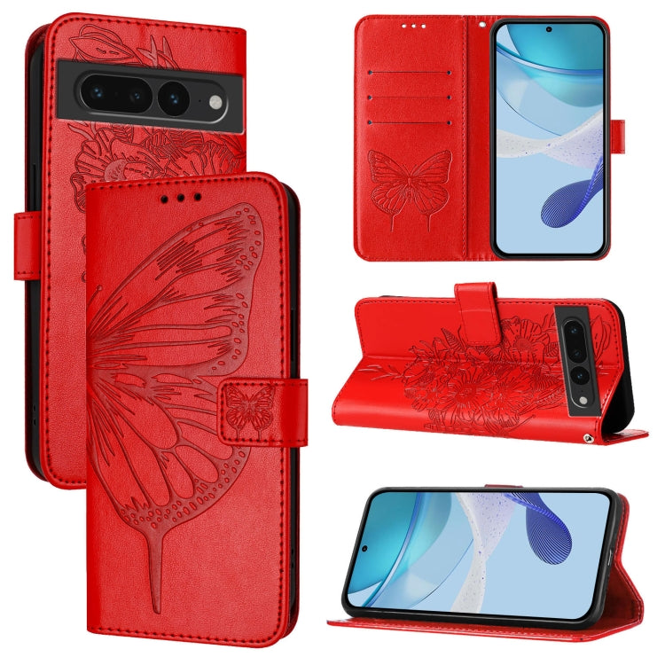 Embossed Butterfly Leather Phone Case, For Google Pixel 7 Pro, For Google Pixel 7, For Google Pixel 6a, For Google Pixel 6 Pro, For Google Pixel 6, For Google Pixel 5a 5G