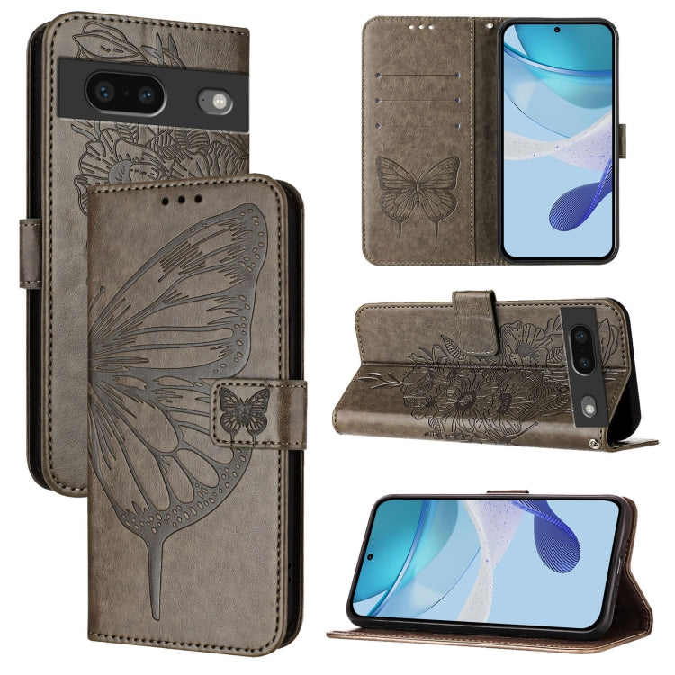Embossed Butterfly Leather Phone Case, For Google Pixel 7 Pro, For Google Pixel 7, For Google Pixel 6a, For Google Pixel 6 Pro, For Google Pixel 6, For Google Pixel 5a 5G