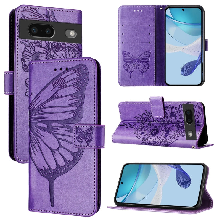 Embossed Butterfly Leather Phone Case, For Google Pixel 7 Pro, For Google Pixel 7, For Google Pixel 6a, For Google Pixel 6 Pro, For Google Pixel 6, For Google Pixel 5a 5G