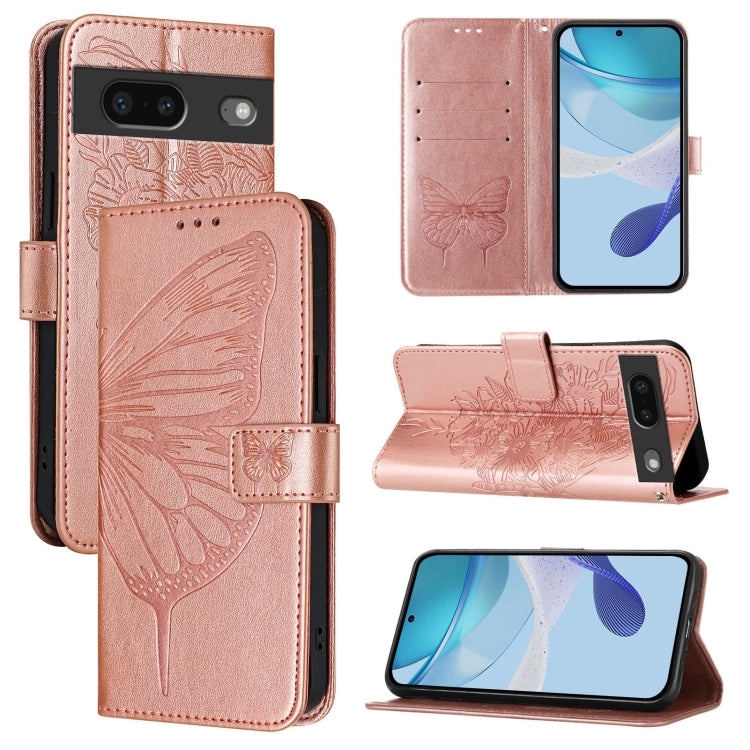 Embossed Butterfly Leather Phone Case, For Google Pixel 7 Pro, For Google Pixel 7, For Google Pixel 6a, For Google Pixel 6 Pro, For Google Pixel 6, For Google Pixel 5a 5G