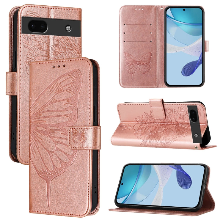 Embossed Butterfly Leather Phone Case, For Google Pixel 7 Pro, For Google Pixel 7, For Google Pixel 6a, For Google Pixel 6 Pro, For Google Pixel 6, For Google Pixel 5a 5G
