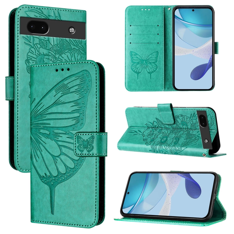 Embossed Butterfly Leather Phone Case, For Google Pixel 7 Pro, For Google Pixel 7, For Google Pixel 6a, For Google Pixel 6 Pro, For Google Pixel 6, For Google Pixel 5a 5G