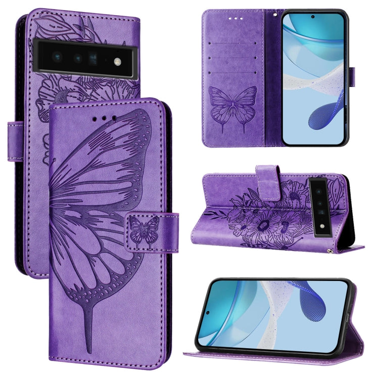 Embossed Butterfly Leather Phone Case, For Google Pixel 7 Pro, For Google Pixel 7, For Google Pixel 6a, For Google Pixel 6 Pro, For Google Pixel 6, For Google Pixel 5a 5G