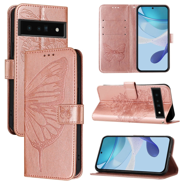 Embossed Butterfly Leather Phone Case, For Google Pixel 7 Pro, For Google Pixel 7, For Google Pixel 6a, For Google Pixel 6 Pro, For Google Pixel 6, For Google Pixel 5a 5G