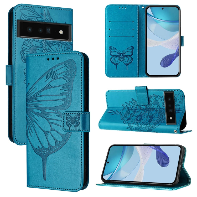 Embossed Butterfly Leather Phone Case, For Google Pixel 7 Pro, For Google Pixel 7, For Google Pixel 6a, For Google Pixel 6 Pro, For Google Pixel 6, For Google Pixel 5a 5G
