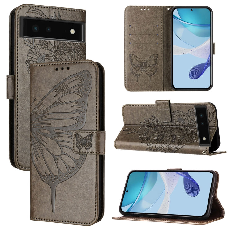 Embossed Butterfly Leather Phone Case, For Google Pixel 7 Pro, For Google Pixel 7, For Google Pixel 6a, For Google Pixel 6 Pro, For Google Pixel 6, For Google Pixel 5a 5G