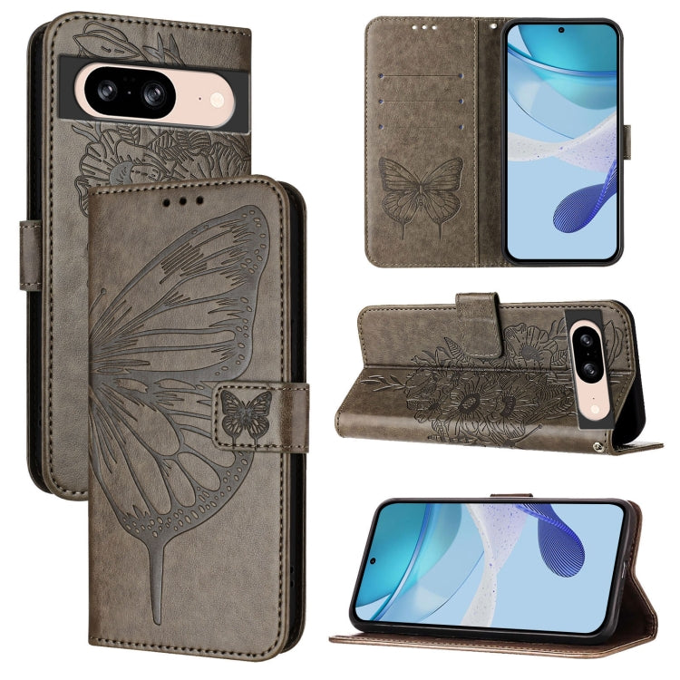 Embossed Butterfly Leather Phone Case, For Google Pixel 9 Pro, For Google Pixel 9, For Google Pixel 8a, For Google Pixel 8 Pro, For Google Pixel 8, For Google Pixel 7a