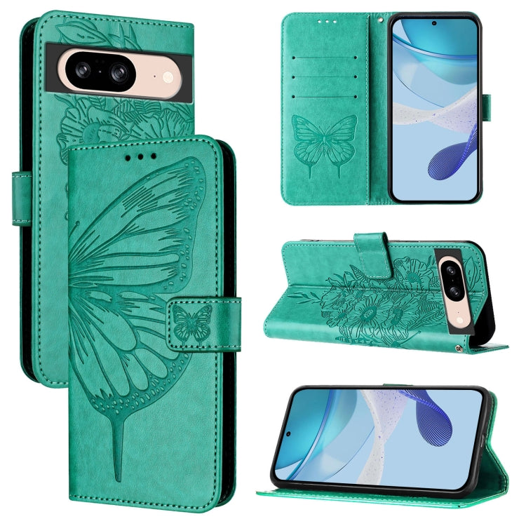 Embossed Butterfly Leather Phone Case, For Google Pixel 9 Pro, For Google Pixel 9, For Google Pixel 8a, For Google Pixel 8 Pro, For Google Pixel 8, For Google Pixel 7a