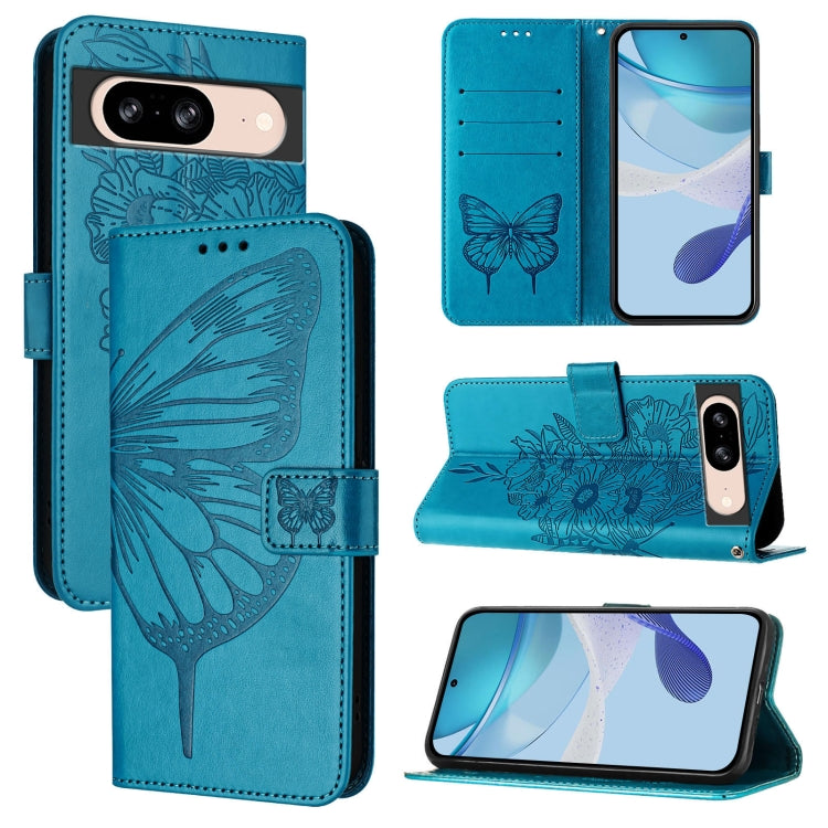 Embossed Butterfly Leather Phone Case, For Google Pixel 9 Pro, For Google Pixel 9, For Google Pixel 8a, For Google Pixel 8 Pro, For Google Pixel 8, For Google Pixel 7a