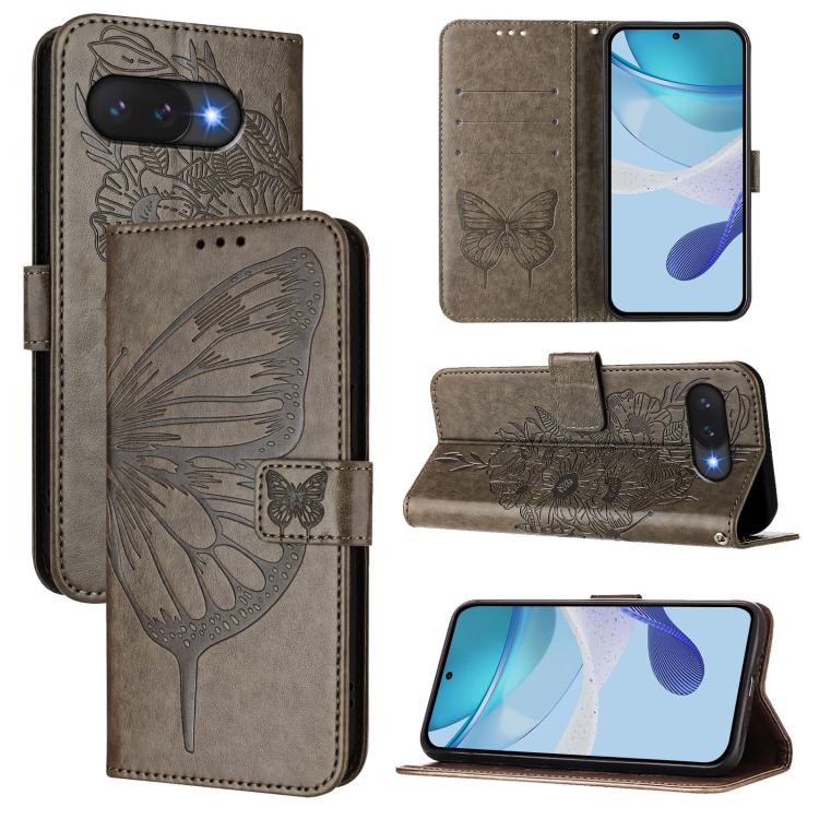Embossed Butterfly Leather Phone Case, For Google Pixel 11 Pro XL, For Google Pixel 11 Pro / 11, For Google Pixel 10 Pro XL, For Google Pixel 10 / 10 Pro+, For Google Pixel 9a, For Google Pixel 9 Pro XL