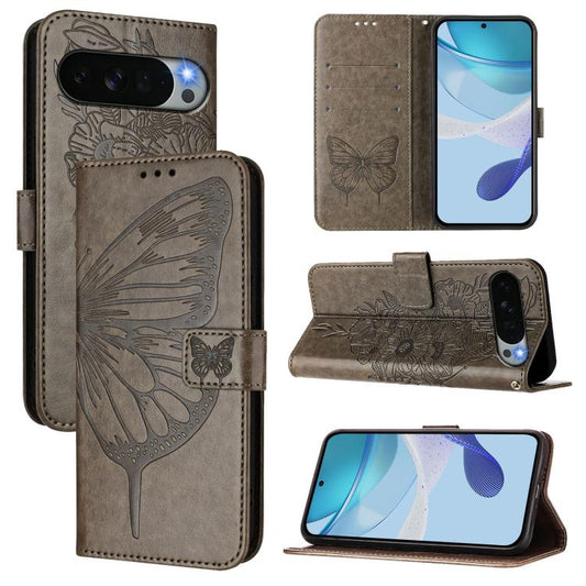Embossed Butterfly Leather Phone Case, For Google Pixel 11 Pro XL, For Google Pixel 11 Pro / 11, For Google Pixel 10 Pro XL, For Google Pixel 10 / 10 Pro+, For Google Pixel 9a, For Google Pixel 9 Pro XL