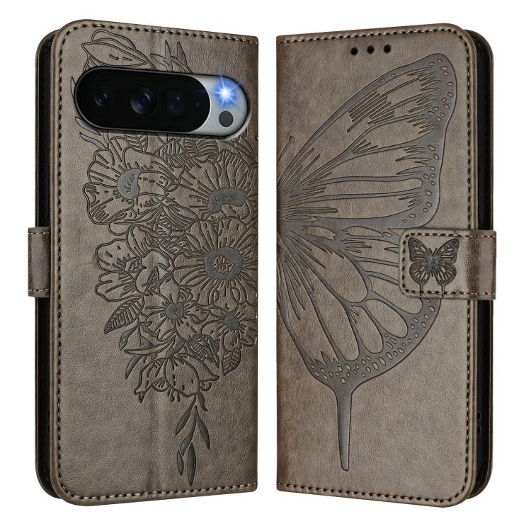 Embossed Butterfly Leather Phone Case, For Google Pixel 11 Pro XL, For Google Pixel 11 Pro / 11, For Google Pixel 10 Pro XL, For Google Pixel 10 / 10 Pro+, For Google Pixel 9a, For Google Pixel 9 Pro XL