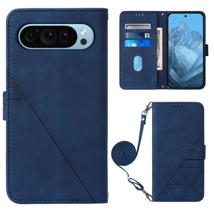 Crossbody 3D Embossed Flip Leather Phone Case, For Google Pixel 11 Pro XL, For Google Pixel 11 Pro / 11, For Google Pixel 10 Pro XL, For Google Pixel 10 / 10 Pro+, For Google Pixel 9a, For Google Pixel 9 Pro XL, For Google Pixel 9 Pro, For Google Pixel 9