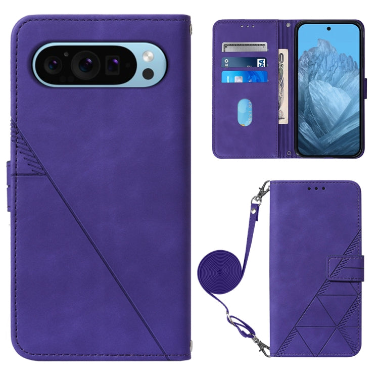 Crossbody 3D Embossed Flip Leather Phone Case, For Google Pixel 11 Pro XL, For Google Pixel 11 Pro / 11, For Google Pixel 10 Pro XL, For Google Pixel 10 / 10 Pro+, For Google Pixel 9a, For Google Pixel 9 Pro XL, For Google Pixel 9 Pro, For Google Pixel 9