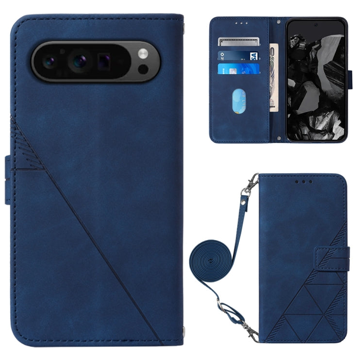 Crossbody 3D Embossed Flip Leather Phone Case, For Google Pixel 11 Pro XL, For Google Pixel 11 Pro / 11, For Google Pixel 10 Pro XL, For Google Pixel 10 / 10 Pro+, For Google Pixel 9a, For Google Pixel 9 Pro XL, For Google Pixel 9 Pro, For Google Pixel 9