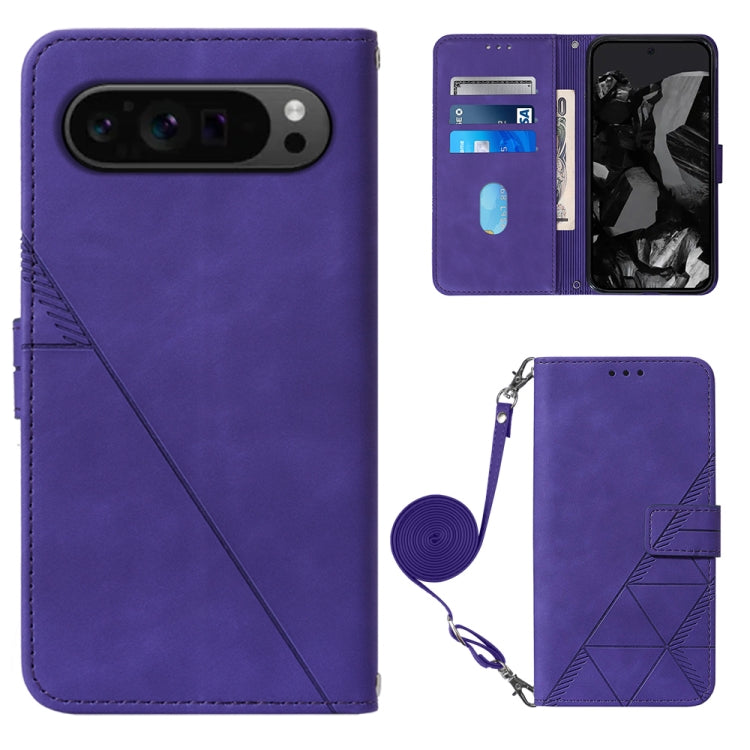 Crossbody 3D Embossed Flip Leather Phone Case, For Google Pixel 11 Pro XL, For Google Pixel 11 Pro / 11, For Google Pixel 10 Pro XL, For Google Pixel 10 / 10 Pro+, For Google Pixel 9a, For Google Pixel 9 Pro XL, For Google Pixel 9 Pro, For Google Pixel 9