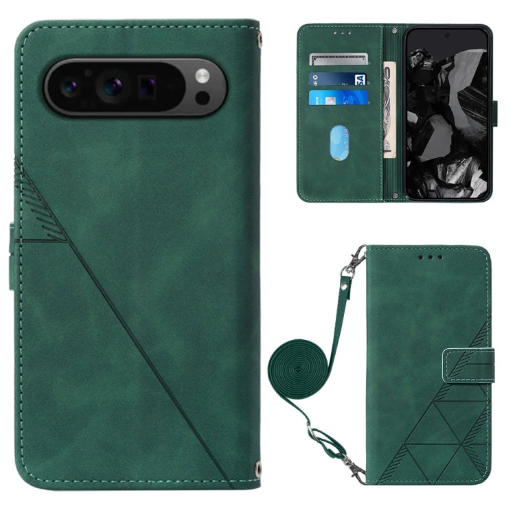Crossbody 3D Embossed Flip Leather Phone Case, For Google Pixel 11 Pro XL, For Google Pixel 11 Pro / 11, For Google Pixel 10 Pro XL, For Google Pixel 10 / 10 Pro+, For Google Pixel 9a, For Google Pixel 9 Pro XL, For Google Pixel 9 Pro, For Google Pixel 9