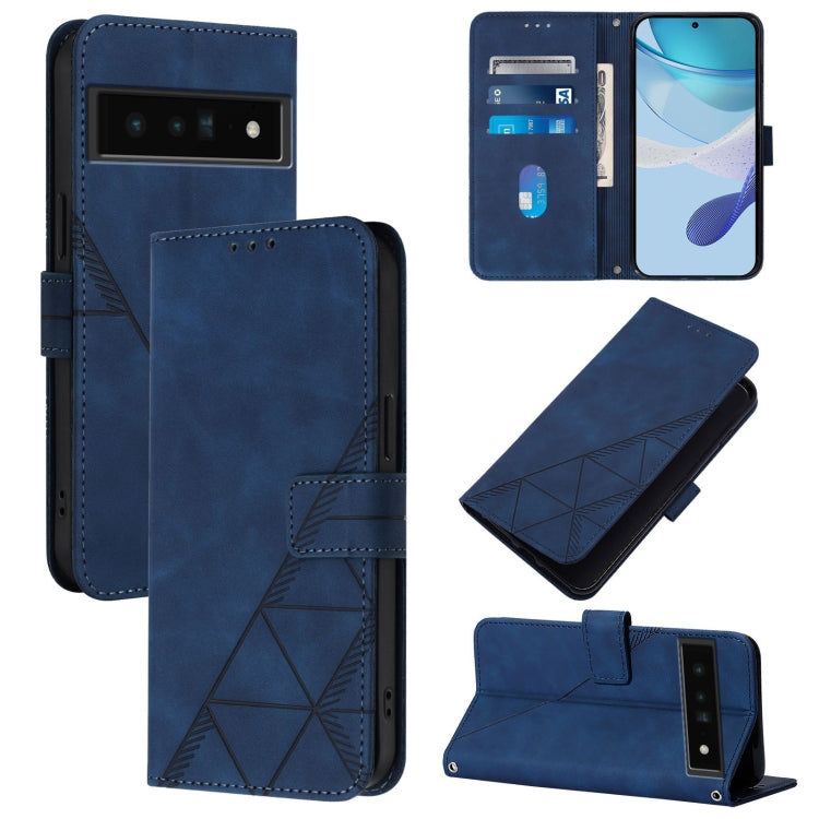 Crossbody 3D Embossed Flip Leather Phone Case, For Google Pixel 8a, For Google Pixel 8 Pro, For Google Pixel 8, For Google Pixel 7a, For Google Pixel 7 Pro, For Google Pixel 7, For Google Pixel 6a, For Google Pixel 6 Pro